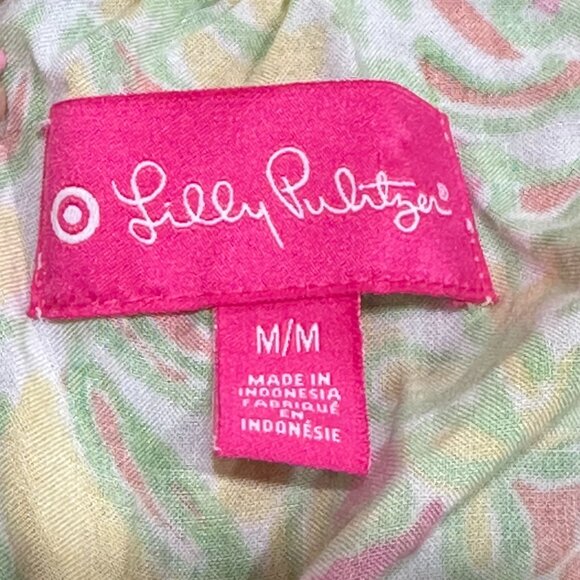 Lilly Pulitzer Target Happy Place Challis Floral Romper Medium Sleeveless Summer - Picture 6 of 9